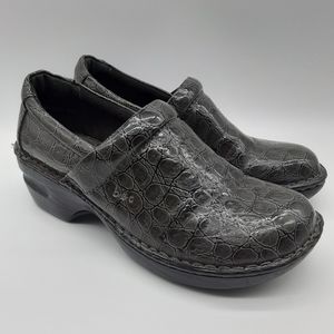 B.O.C. Grey Animal Print Clogs "Peggy" Size 7